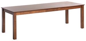 Rozkladací stôl tmavý jaseň MDF 160/240 x 90 cm nohy z kaučukového dreva dyhovaná doska prírodná povrchová úprava