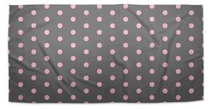 Sablio Uterák Ružové bodky na šedej - 30x50 cm