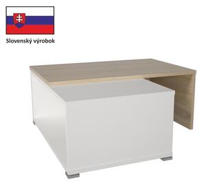 Konferenční rozkládací stolek, dub sonoma / bílá, DRON 0000130592 Tempo Kondela