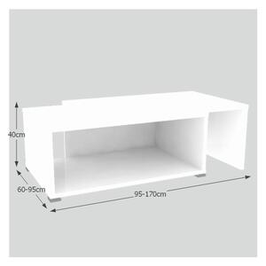 Konferenční rozkládací stolek, bílá, DRON 0000143231 Tempo Kondela