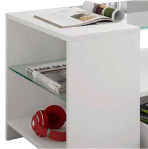 KONFERENČNÝ STOLÍK, biela, kompozitné drevo, sklo, 50/100/45 cm MID.YOU - Stolíky do obývačky, Online Only