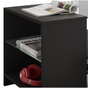 KONFERENČNÝ STOLÍK, čierna, sklo, kompozitné drevo, 50/100/45 cm MID.YOU - Stolíky do obývačky, Online Only