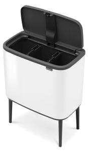 Biely dotykový oceľový odpadkový kôš na triedený odpad 33 l Bo Touch Bin – Brabantia