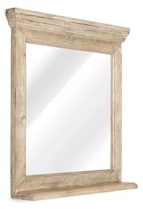 Masívne kúpeľňové zrkadlo z mangového dreva, lakované, prírodné – 73×13×78 cm