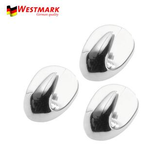 WESTMARK Háčiky samolepiace 3ks chróm ovál (Háčiky samolepiace 3ks chróm ovál od renomovaného výrobcu kuchynských potrieb – nemeckej firmy Westmark)
