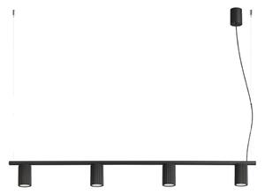 Sollux SL.2712 - Závesný luster na lanku KARBON 4xGU10/10W/230V čierna