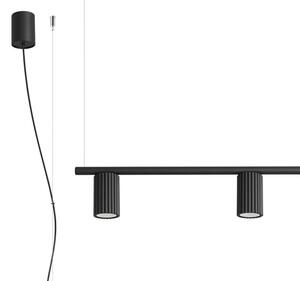 Sollux SL.2712 - Závesný luster na lanku KARBON 4xGU10/10W/230V čierna