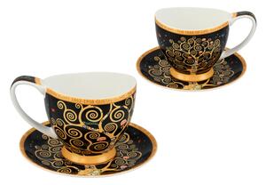 Šálka s podšálkou na espresso 100 ml Gustav Klimt The Trees, CARMANI, 5320353 (Porcelánová šálka s podšálkou 100 ml z luxusnej kolekcie Gustav Klimt Carmani)