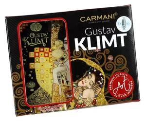 Sklenená podložka 10.5 x 10.5 cm Gustav Klimt Adela Bloch Bauer, CARMANI, 1950003 (Štýlová sklenená podložka pod hrnček v tvare štvorca s motívom maľby Gustava Klimta)