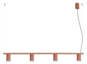 Sollux SL.2715 - Závesné svietidlo KARBON na kábli 4xGU10/10W/230V oranžové