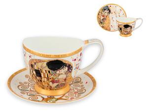 Šálka s podšálkou na espresso 100 ml Gustav Klimt The Kiss, CARMANI, 5320352 (Porcelánová šálka s podšálkou 100 ml z luxusnej kolekcie Gustav Klimt Carmani)
