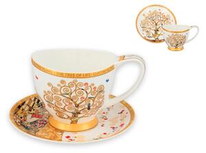 Šálka s podšálkou na espresso 100 ml Gustav Klimt The Trees, CARMANI, 5320354 (Porcelánová šálka s podšálkou 100 ml z luxusnej kolekcie Gustav Klimt Carmani)