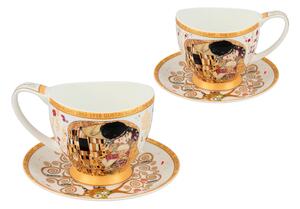 Šálka s podšálkou na espresso 100 ml Gustav Klimt The Kiss, CARMANI, 5320352 (Porcelánová šálka s podšálkou 100 ml z luxusnej kolekcie Gustav Klimt Carmani)