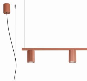 Sollux SL.2715 - Závesné svietidlo KARBON na kábli 4xGU10/10W/230V oranžové