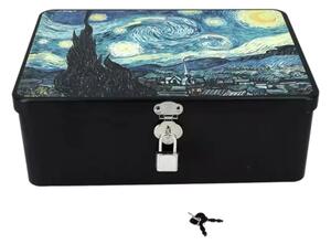 Plechový kufrík s kľúčikom 21 x 15.4 x 7.8 cm Vincent van GOGH The Starry Night, CARMANI, 0447101