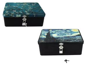 Plechový kufrík s kľúčikom 17.5 x 13 x 7.5 cm Vincent van GOGH The Starry Night, CARMANI, 0447102