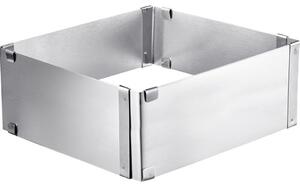 WESTMARK Nastaviteľná forma na koláč štvorec 15.5 - 28 cm s extra 8 cm výškou (Nastaviteľná forma na štvorcové torty ľubovoľnej veľkosti od 15.5 x 15.5 do 28 x 28 cm)