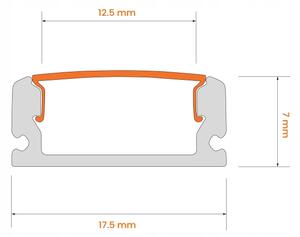 SADA 1x LED pásik MYLIVING LIGHTSTRIP LED/22W/230V 5m + 5x zapustené profily 1 m