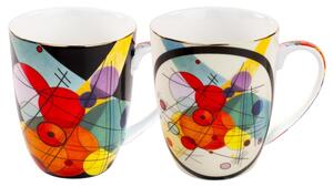 Porcelánový hrnček 400 ml - set 2 ks, Wassily Kandinsky,PMJ002834 (Set 2 kusov porcelánových hrnčekov s objemom 2 x 400 ml)