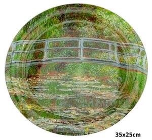 Sklenená misa 37.5 cm Claude MONET Japonský mostv, 287134 (Sklenená misa na ovocie a pod. Claude MONET)