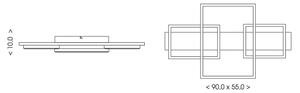 Brilagi - LED stropné svietidlo PLANK LED/35W/230V 4000K 55x90 cm drevo