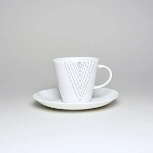 TOM šálka s podšálkami 250 ml, set 6 ks vzor, THUN (Porcelánová kávová súprava pre 6 osôb z karlovarského porcelánu)