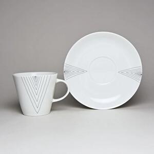 TOM šálka s podšálkami 250 ml, set 6 ks vzor, THUN (Porcelánová kávová súprava pre 6 osôb z karlovarského porcelánu)