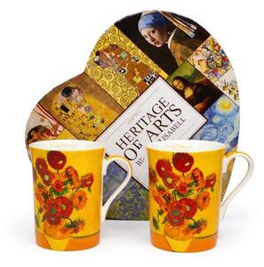 Hrnček 300 ml/set 2 ks Vincent van Gogh Slnečnice, Heritage of Arts (Set 2 ks porcelánových hrnčekov z kolekcie Vincent van Gogh)