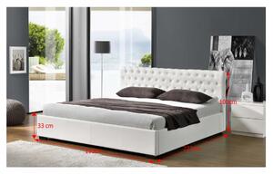 Manželská posteľ s úložným priestorom DORLEN NEW biela Tempo Kondela 163 x 200 cm