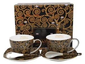 Šálka 250 ml s podšálkou- set 2 ks ,Gustav Klimt The Trees, The Heritage of Arts (Porcelánový set 2 ks šálok s podšálkou, Gustav Klimt)