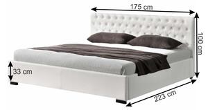 Manželská posteľ s úložným priestorom DORLEN NEW biela Tempo Kondela 163 x 200 cm