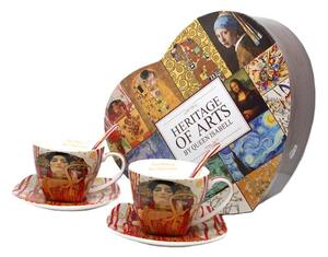 Šálka 250 ml s podšálkou- set 2 ks ,Gustav Klimt The Medicine, The Heritage of Arts (Porcelánový set 2 ks šálok s podšálkou, Gustav Klimt)