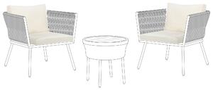 Sada poťahov na záhradné vankúše svetlobéžová polyester odolnosť voči UV žiareniu minimalistický štýl záhrada exteriér