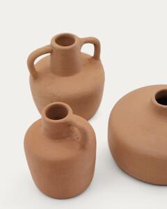 Oranžové terakotové vázy v súprave 3 ks (výška 6 cm) Sofra – Kave Home