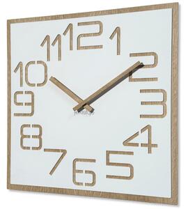 Dekorstudio Moderné drevené hodiny EKO Digits biele - 50cm