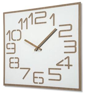 Dekorstudio Moderné drevené hodiny EKO Digits biele - 60cm
