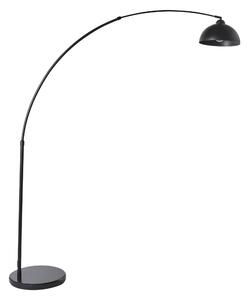 Stojaca lampa čierna mramorový podstavec kovová konštrukcia nastaviteľné tienidlo moderný štýl obývacia izba spálňa