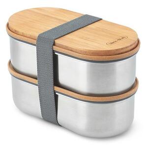 Delený desiatový box 2 ks Bento – Black + Blum