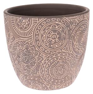 Keramický obal na kvetináč Ornament, 17 x 15 cm
