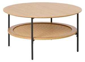 Okrúhly konferenčný stolík v dekore duba v prírodnej farbe ø 80 cm Pensacola – Unique Furniture