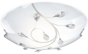 GLOBO Stropné LED prisadené osvetlenie BURGUNDY, 40cm, okrúhle