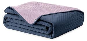 Ružový/tmavosivý prešívaný pléd z mikrovlákna 220x240 cm Softa – Restilo