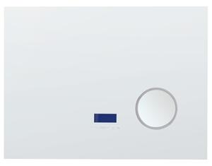 Kúpeľňové nástenné LED zrkadlo strieborné obdĺžnikové 80 x 60 cm s Bluetooth reproduktorom