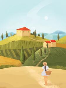 Ilustrácia Tuscany, Petra Lizde, (30 x 40 cm)
