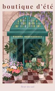 Ilustrácia French Flowershop, Goed Blauw, (26.7 x 40 cm)
