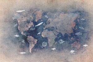 Ilustrácia World map 29, Justyna Jaszke, (40 x 26.7 cm)