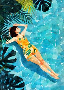 Ilustrácia Woman Life Relax, Justyna Jaszke, (30 x 40 cm)