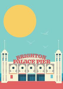Ilustrácia Brighton Pier, Gail Myerscough, (30 x 40 cm)