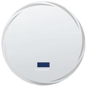 Kúpeľňové nástenné LED zrkadlo strieborné okrúhle 60 x 60 cm s Bluetooth reproduktorom