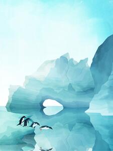 Ilustrácia Penguins By Day, Goed Blauw, (30 x 40 cm)